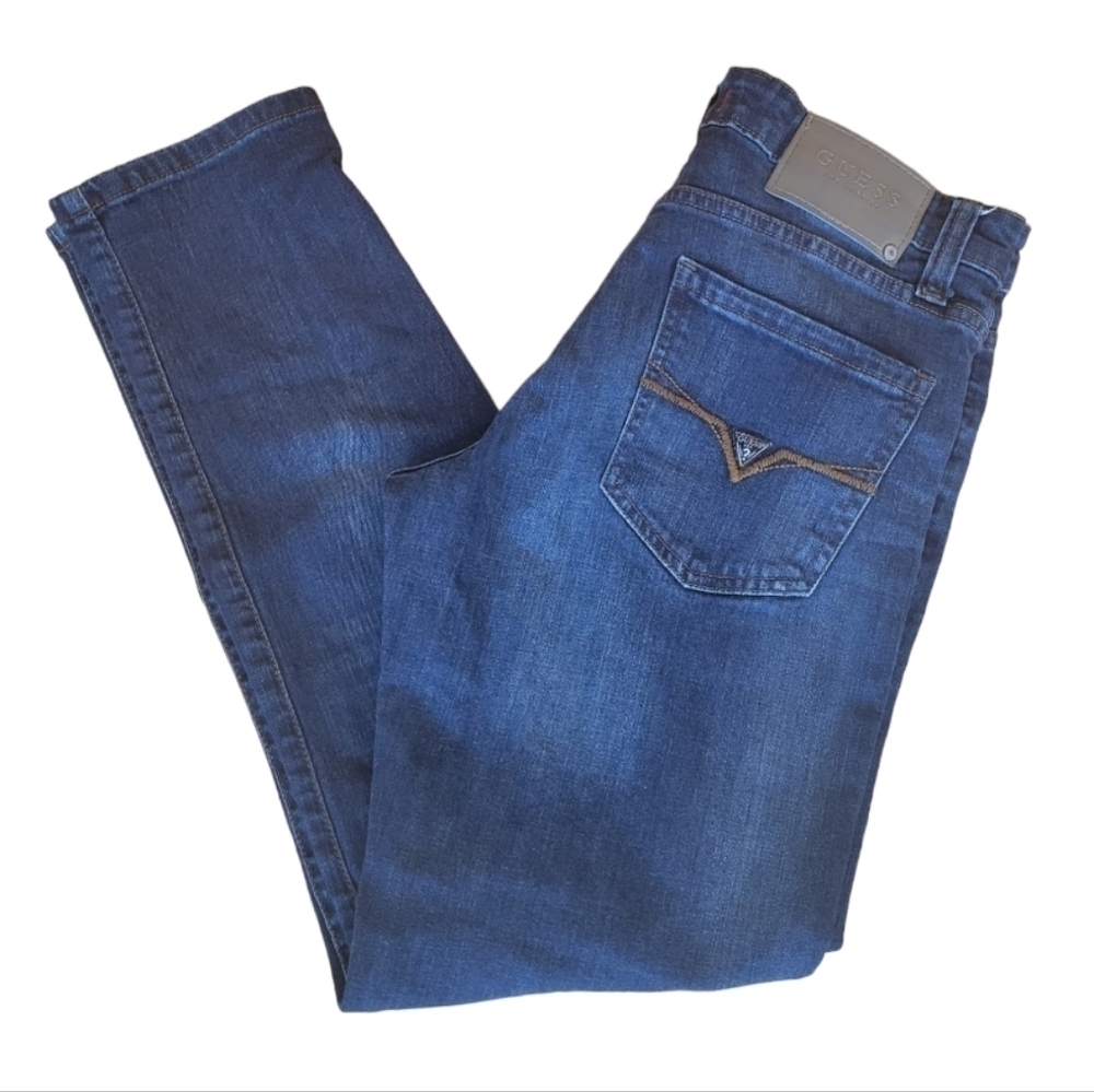 Guess Mid Rise Tapered Slim Halsted Fit Denim Jeans Size 29W 30L